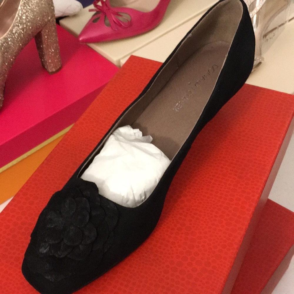 Black suede shoes